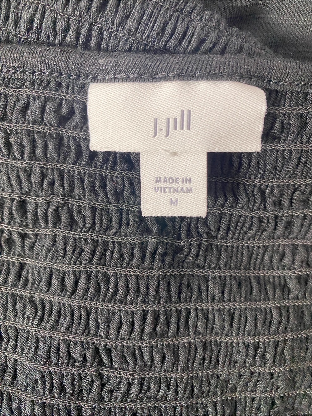 J.Jill Tiered Flounced-Hem Midi Dress Medium Black Minimalist Quiet Luxury - Picture 6 of 8